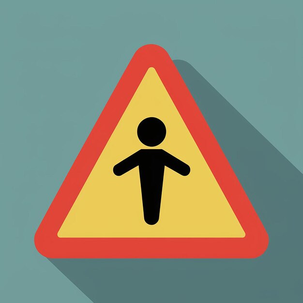 Ector warning sign illustration in flat design