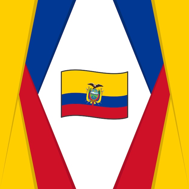 Ecuador flag abstract background design template ecuador independence day banner social media post ecuador background