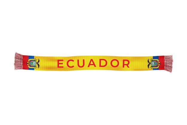 Ecuador flag scarf football fans vector art illustration