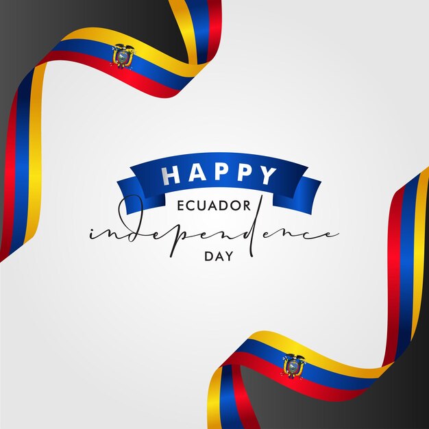 에콰도르 독립 기념일 배경 디자인