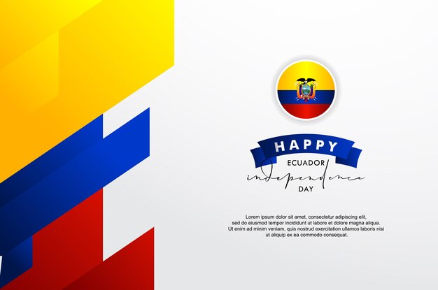 Ecuador independence day background design