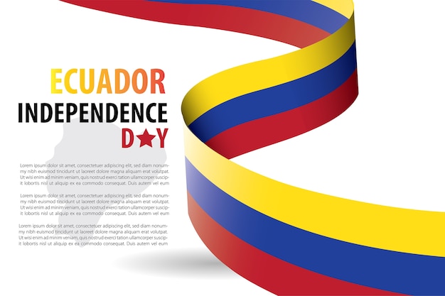 エクアドルの独立記念日の背景テンプレート