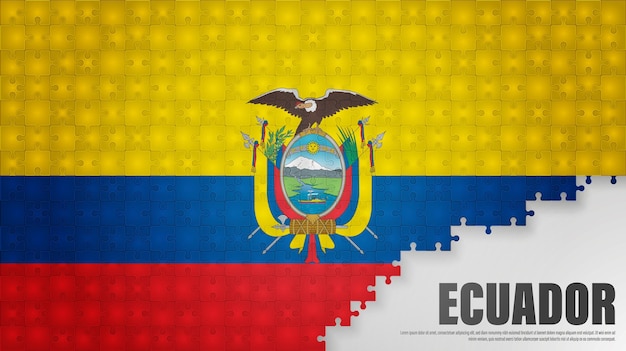 Вектор Фон флага эквадора элемент воздействия для использования, которое вы хотите сделать из него