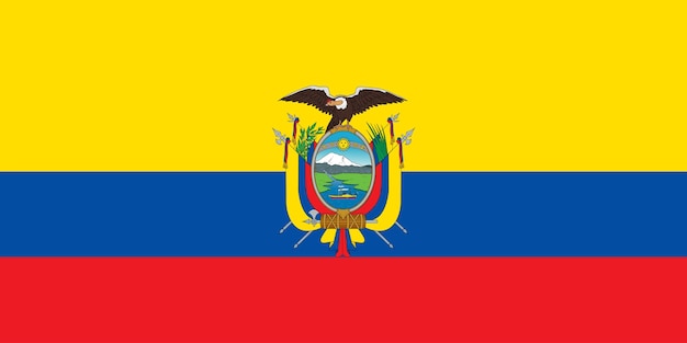 Vettore bandiera nazionale dell'ecuador