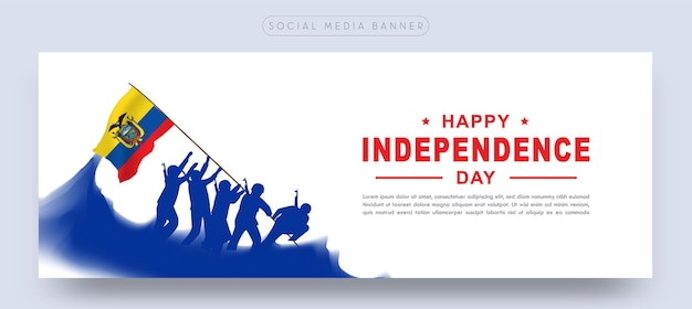 Ecuador viering onafhankelijkheidsdag sociale media spandoek poster