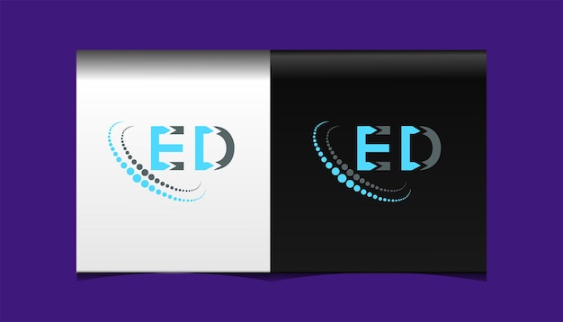 ED eerste moderne logo ontwerp vector pictogrammalplaatje