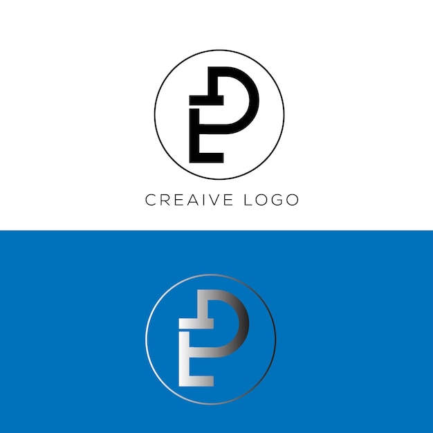 ED initial letter logo design