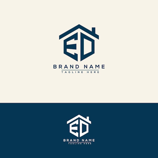 ED logo Design Template Vector Graphic Branding Element.