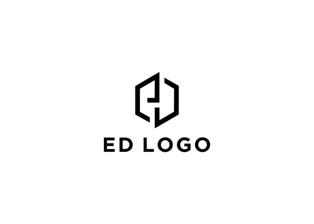 ed logo design vector illustration