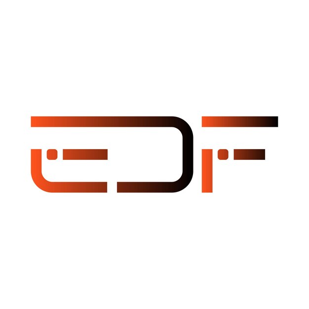 EDF クリエイティブ・アブストラクト・アイコン モダン・ミニマル・モノグラム・レター・イニシャル・シンボル・ロゴデザイン