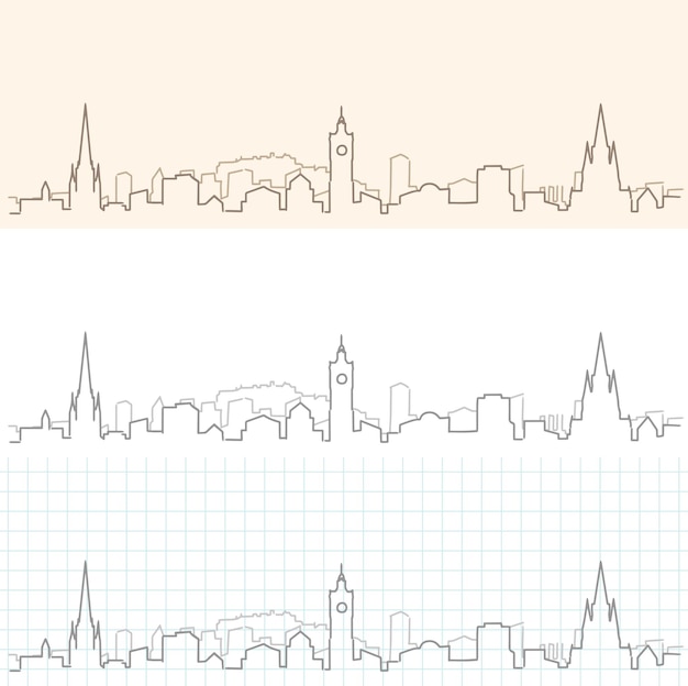 Эдинбург рисованной Skyline