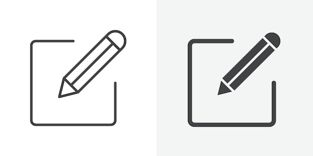 Edit icon Outline vector sign