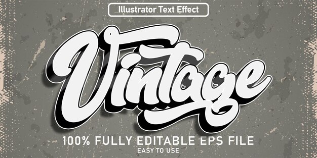 EDIT TABEL TEXT Effect VINTAGE