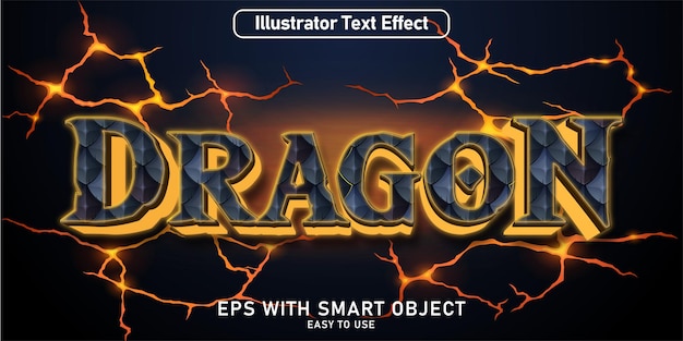 Edit table teks effect black dragon
