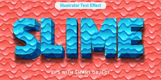 Edit table teks effect blue slime