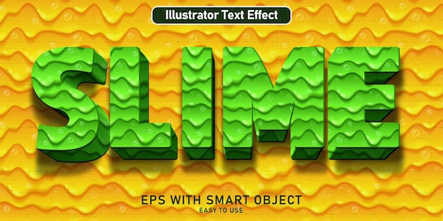 Edit table teks effect green slime