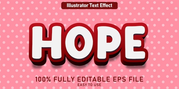 EDIT TABLE TEXT EFFECT HOPE