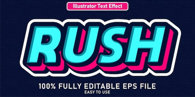 Edit table text effect rush