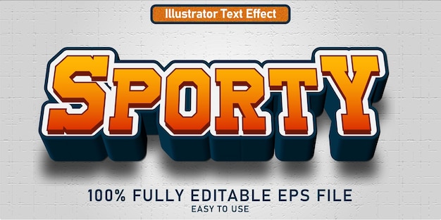 Edit table text effect sporty