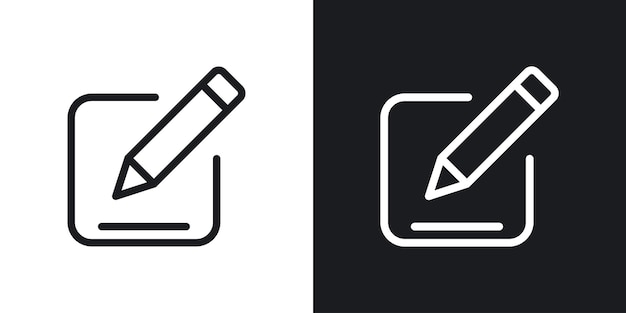 Edit Text Icon Set Writing Tool and Pen Vector symbol in a black filled and outlined style Creative Expression Sign