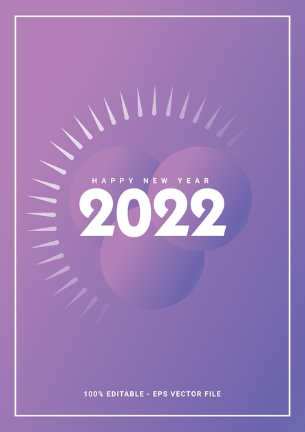 Vector editable 2022 and merry christmas poster design with high quality