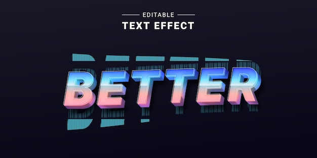 Editable 3D Colorful Text Effect