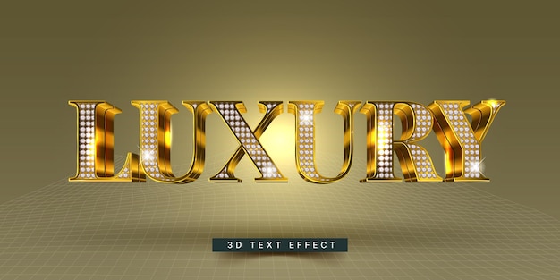 Vector editable 3d diamond text effect luxury text effect generator