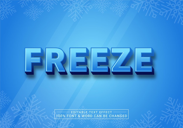 Editable 3d freeze style text effect