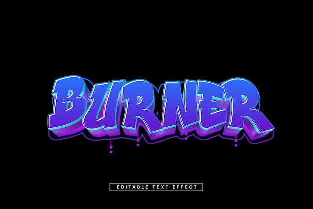 Vector editable 3d graffiti lettering text effect