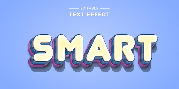 Vector editable 3d lettering text effect