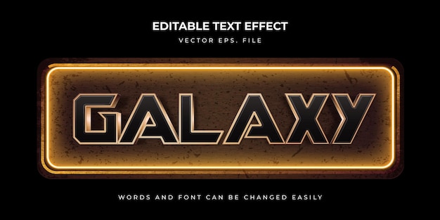 Vector editable 3d rusted metal text effect design