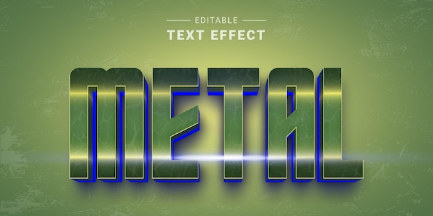 Editable 3d silver chrome metallic text effect