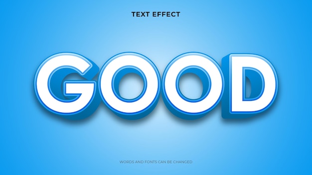 Editable 3d style text effect