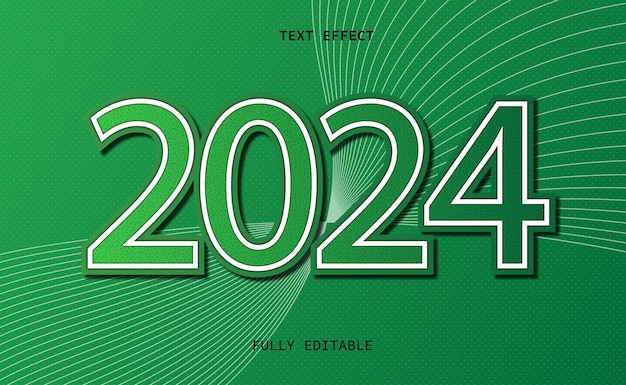 編集可能な 3D テキスト効果フォント スタイル 2024
