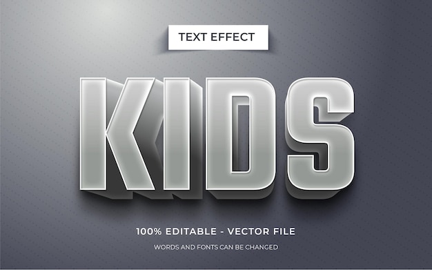 Editable 3D text effect or graphic text style