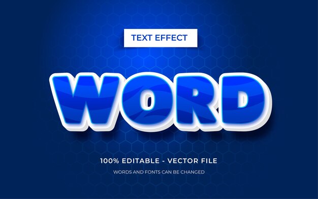 Editable 3D text effect or graphic text style