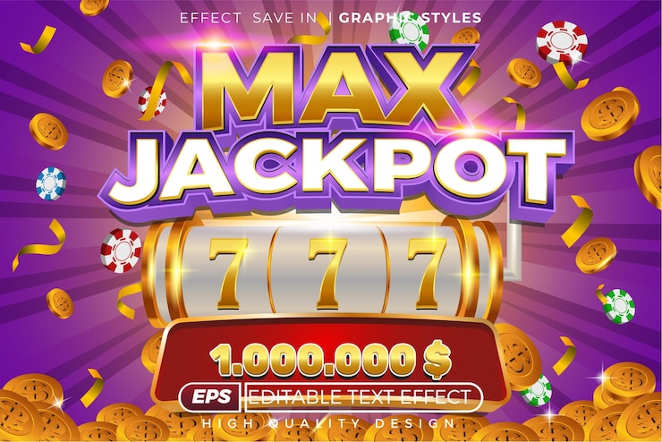 editable 3d text effect max jackpot