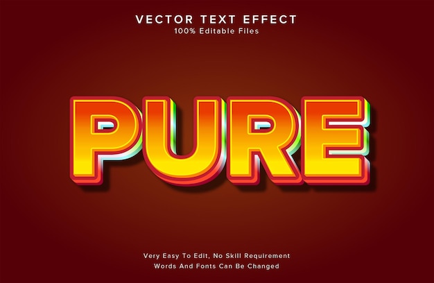 Editable 3d Text Effect Pure