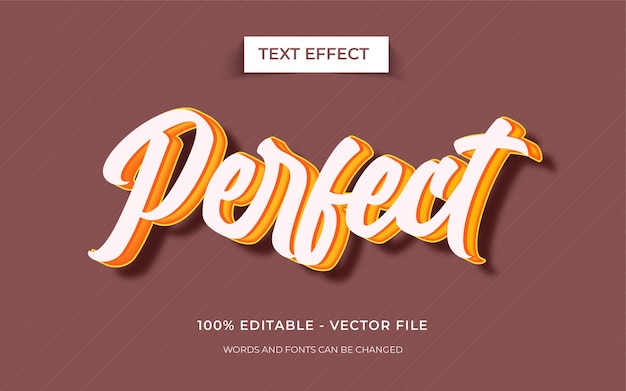 Стиль редактируемого 3D-текстового эффекта Perfect Text Effect