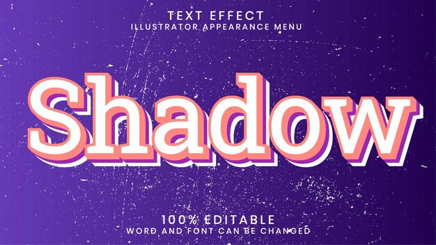 Editable 3d text effect style template