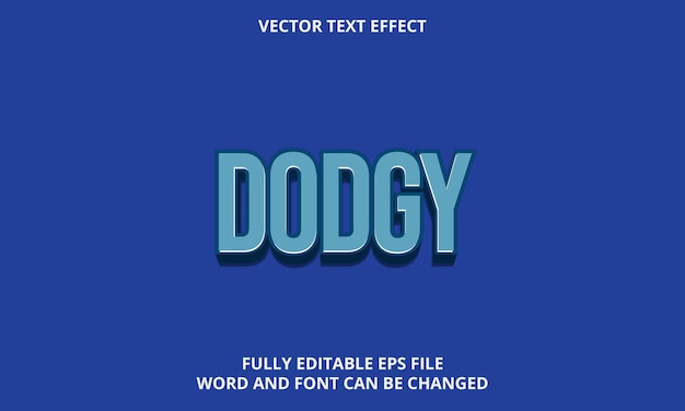 Editable 3d text effect style vector