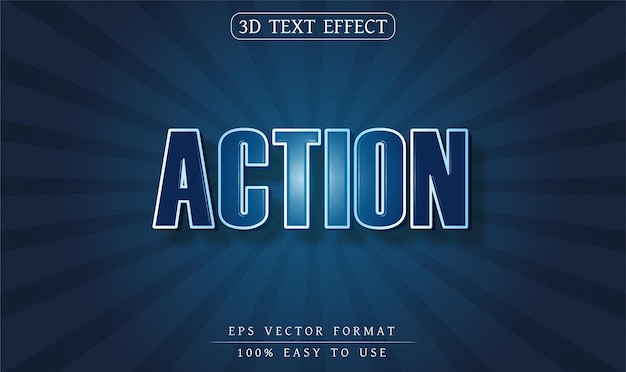 Editable 3d text effect style