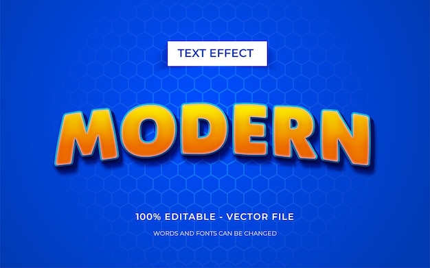 Editable 3D text effect style