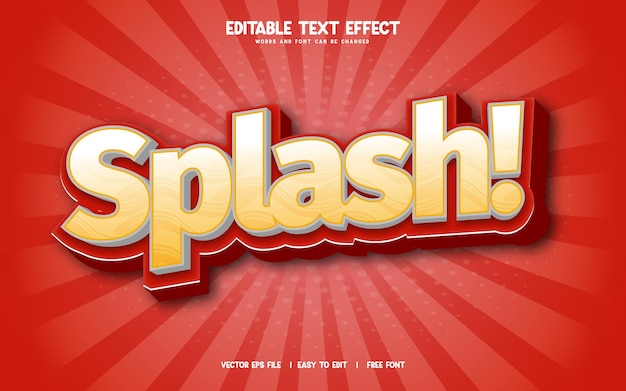 Editable 3d text effect styles