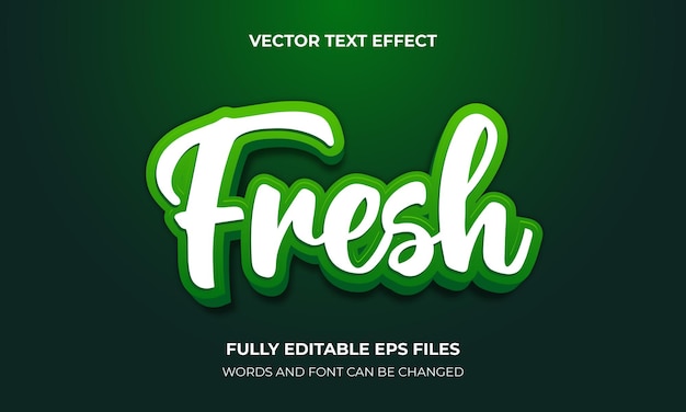 Editable 3D Text Effect Template With Fresh Style