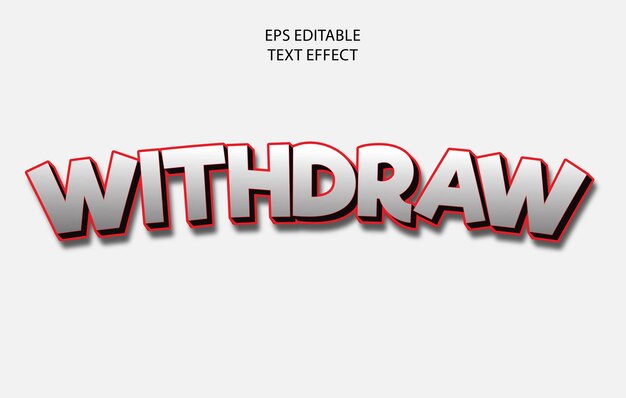 editable 3d text effect, text effect style, editable text effect template, withdraw text effect