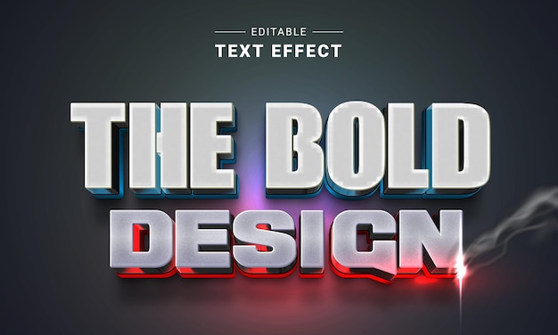 Vector editable 3d text effect vector graphic style