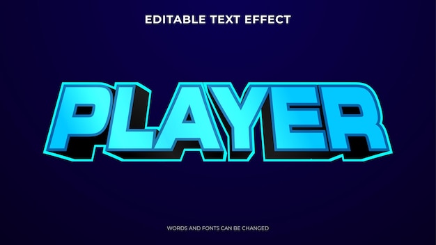 Editable 3d text effect