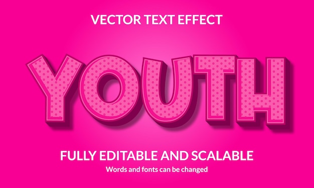 Editable 3D text style effect