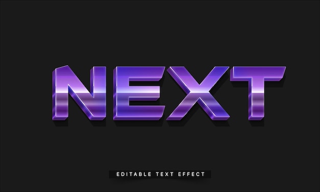 Editable 3D Trendy Futuristic Text Effect